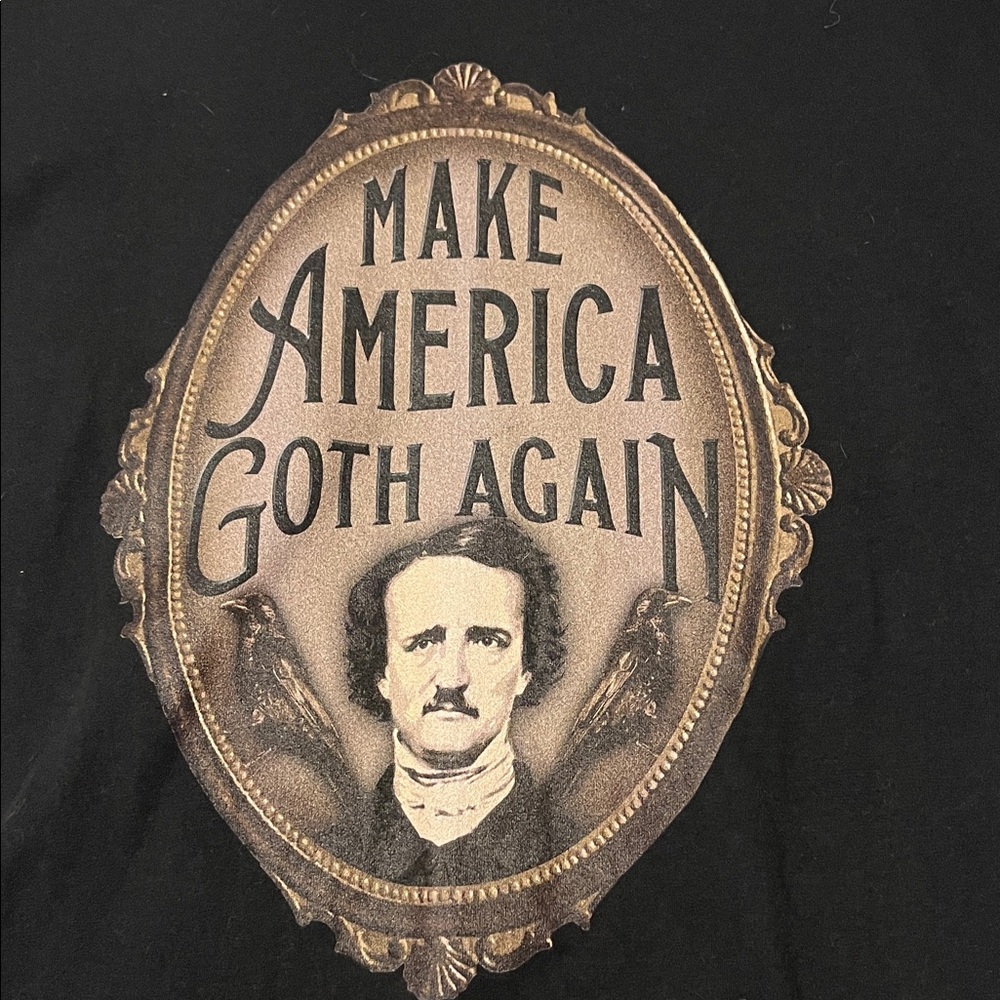 Make America Goth Again Edgar Allan Poe T-Shirt. Size 2XL - Picture 3 of 6